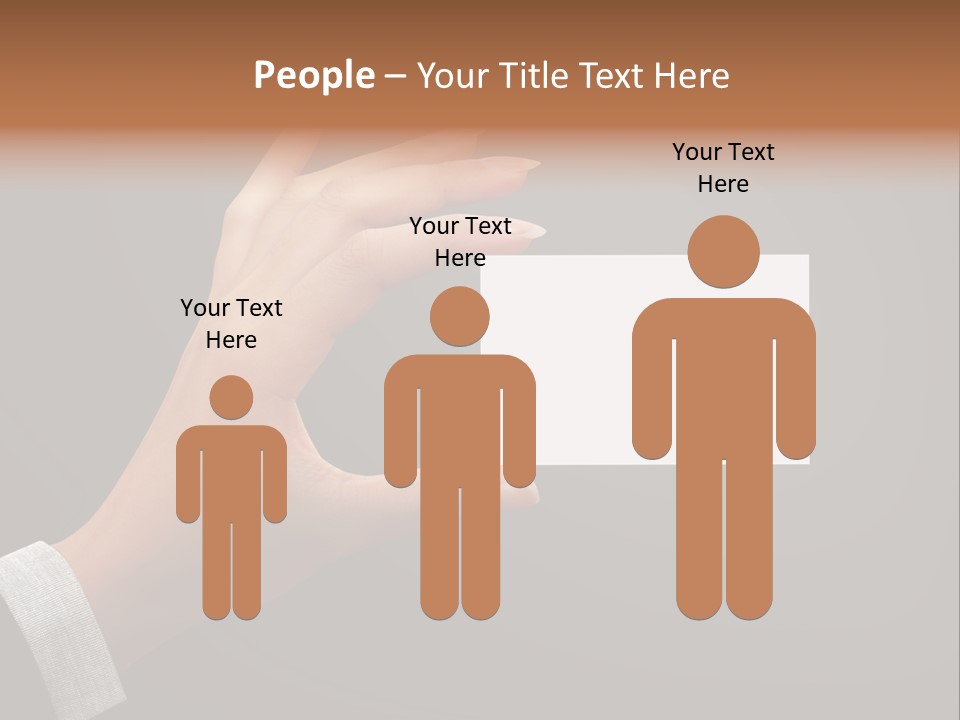 Holding Business Finger PowerPoint Template