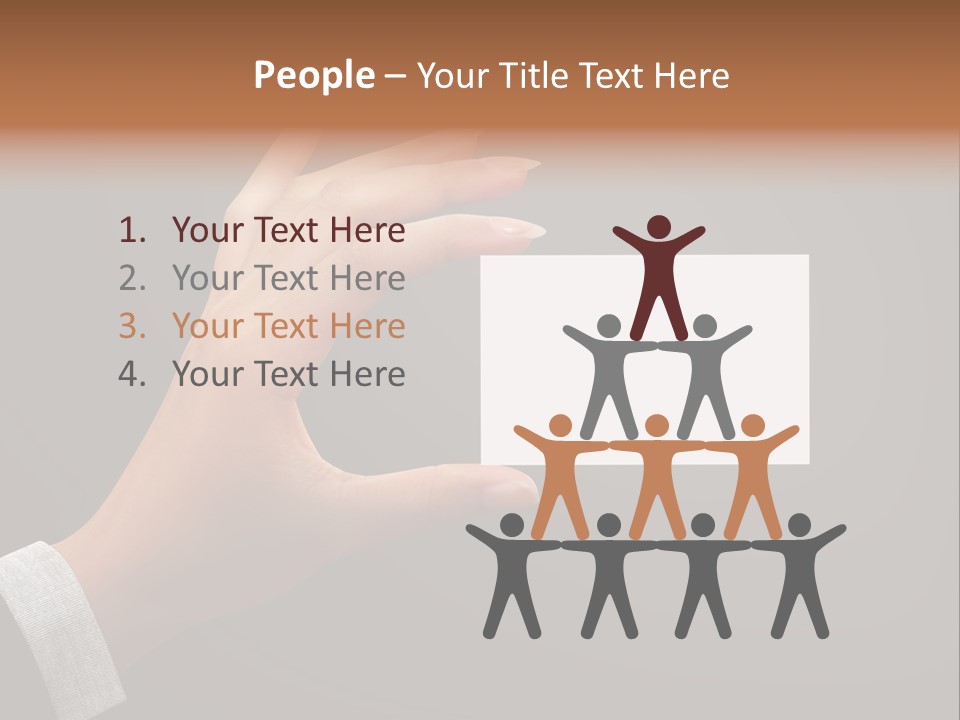 Holding Business Finger PowerPoint Template