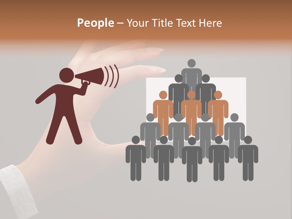 Holding Business Finger PowerPoint Template