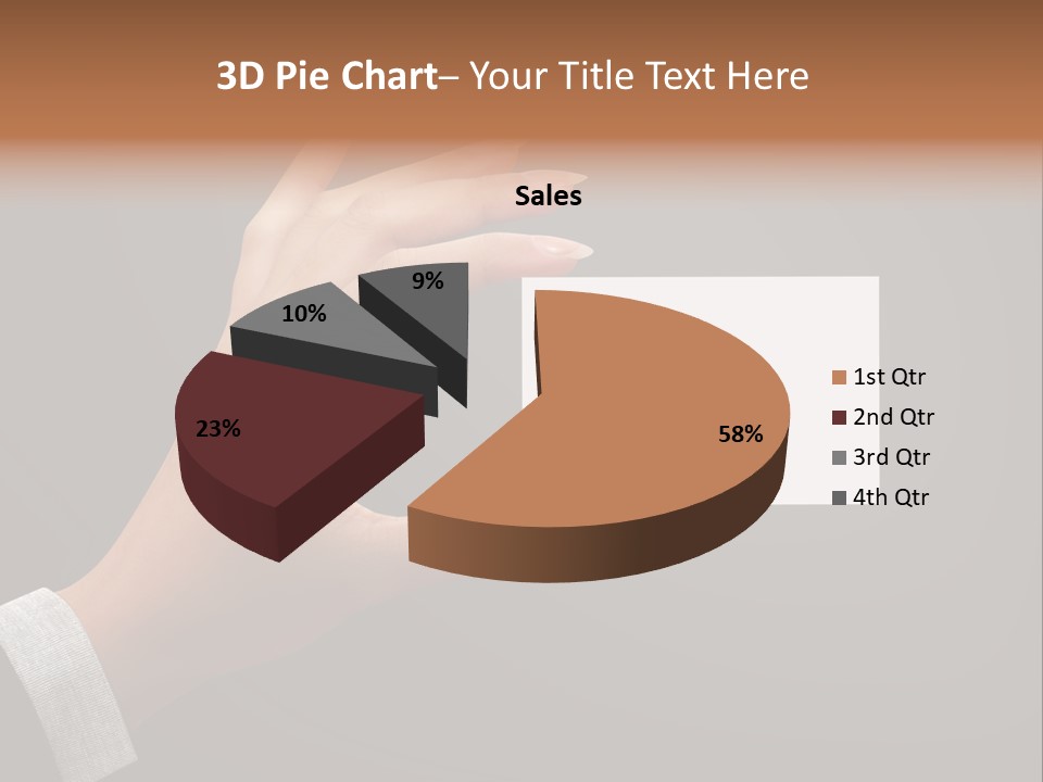 Holding Business Finger PowerPoint Template