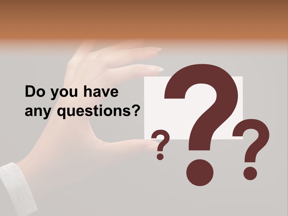 Holding Business Finger PowerPoint Template