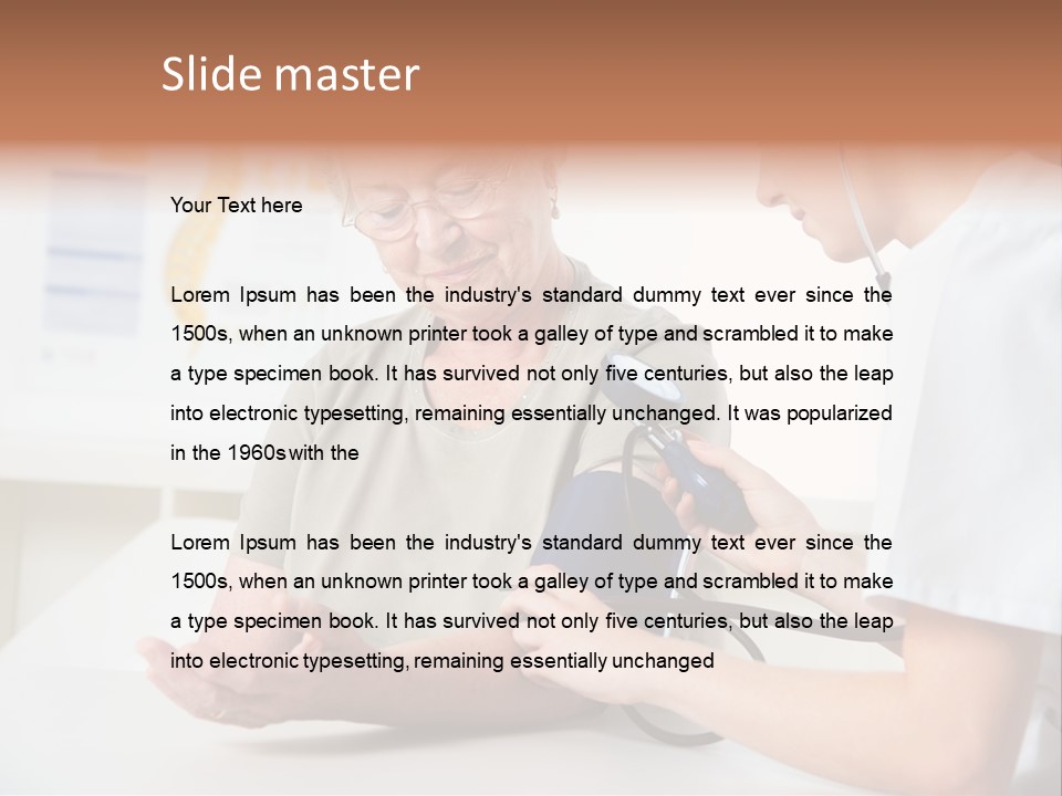 Caucasian Coat Check Up PowerPoint Template