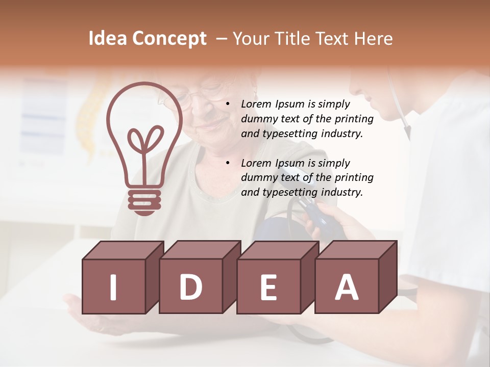 Caucasian Coat Check Up PowerPoint Template