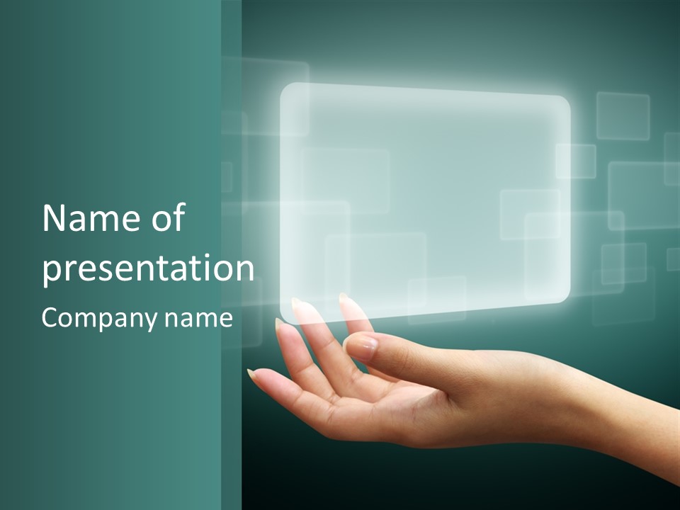 Tech Digital Push PowerPoint Template