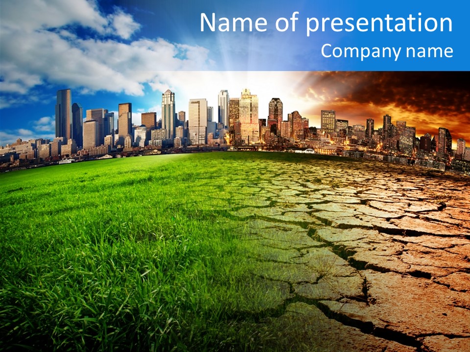 Futuristic Climate Change Dry PowerPoint Template