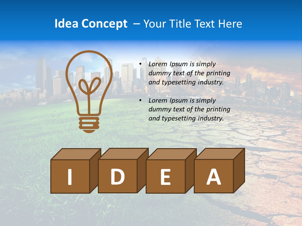 Futuristic Climate Change Dry PowerPoint Template