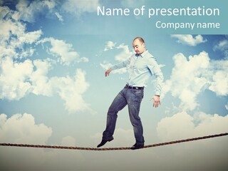 Acrobat Acrobatic Courage PowerPoint Template