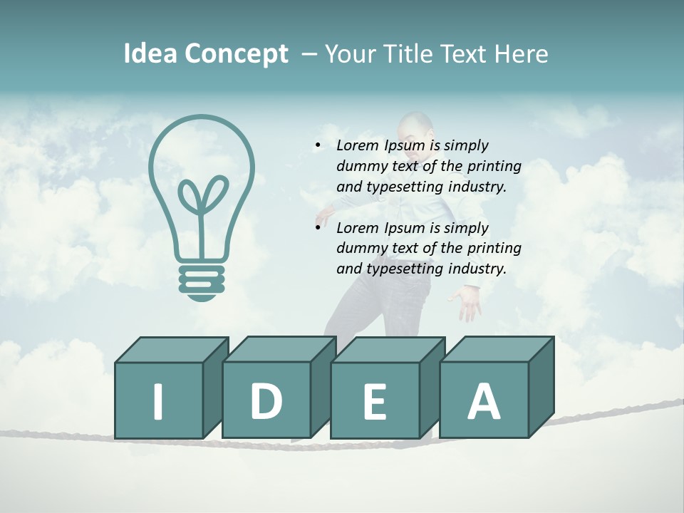 Acrobat Acrobatic Courage PowerPoint Template
