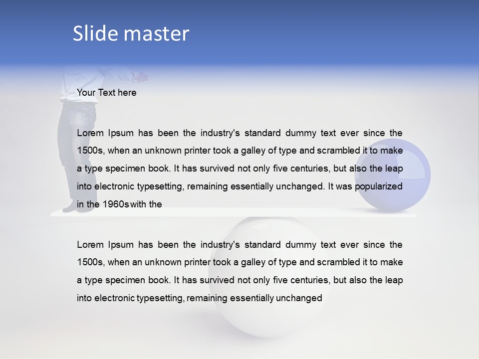White Business Scale PowerPoint Template