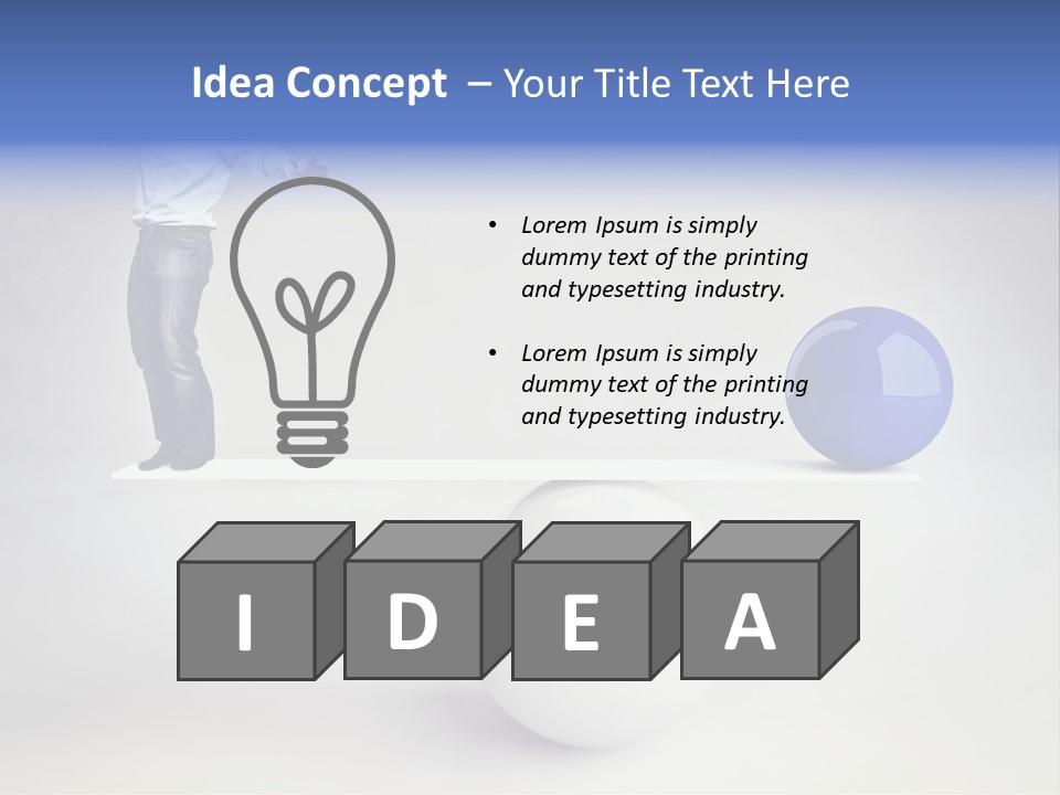 White Business Scale PowerPoint Template