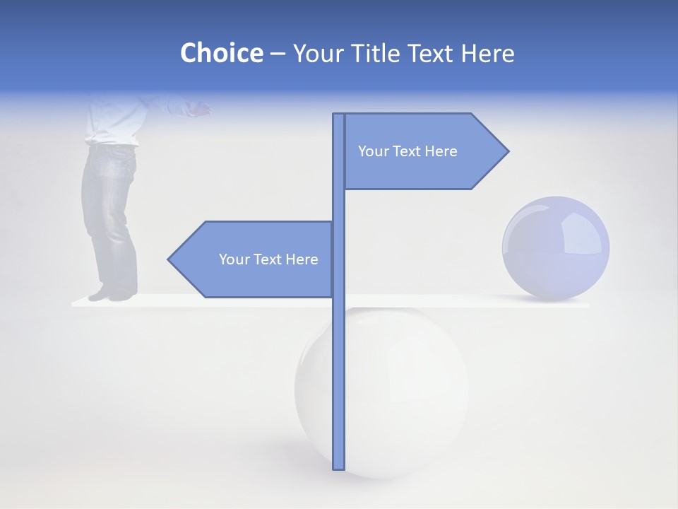 White Business Scale PowerPoint Template