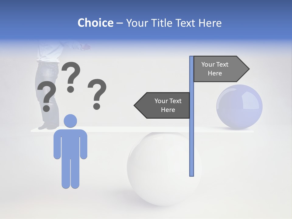 White Business Scale PowerPoint Template
