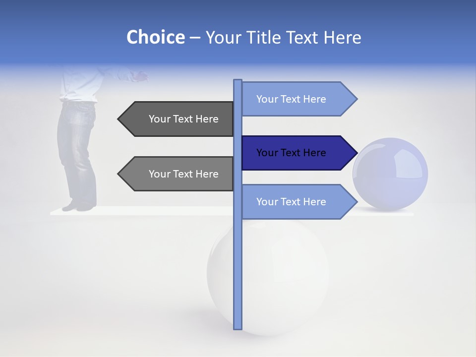 White Business Scale PowerPoint Template