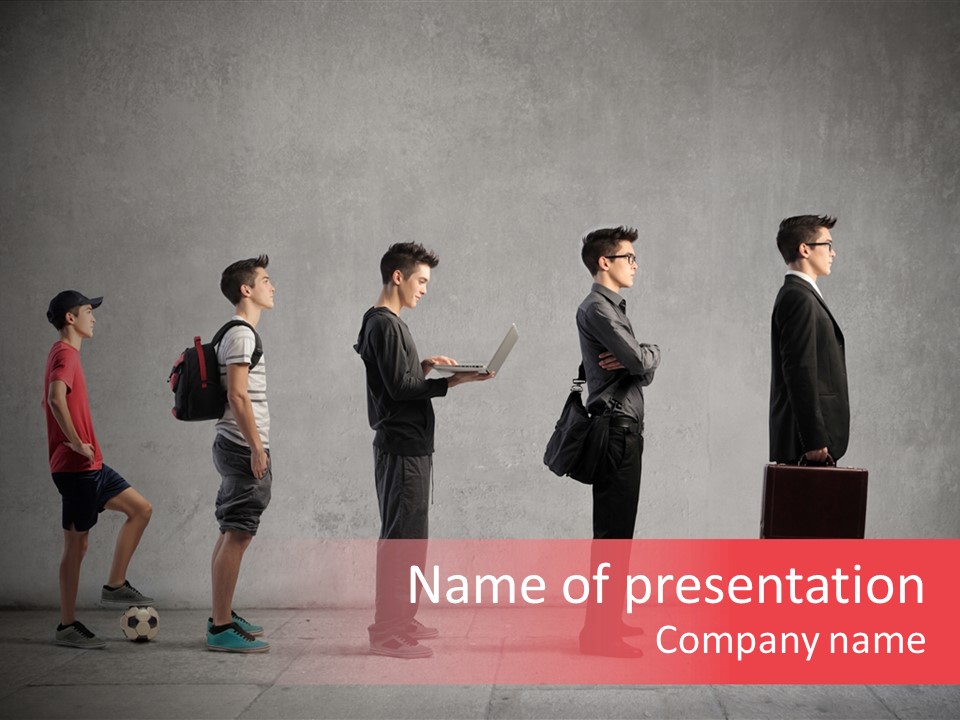 Maturity Businessman Group PowerPoint Template