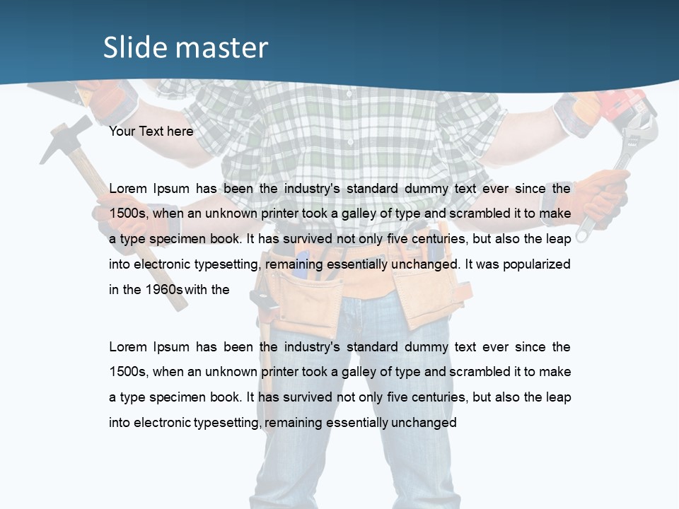 Blue Maintenance Fix PowerPoint Template