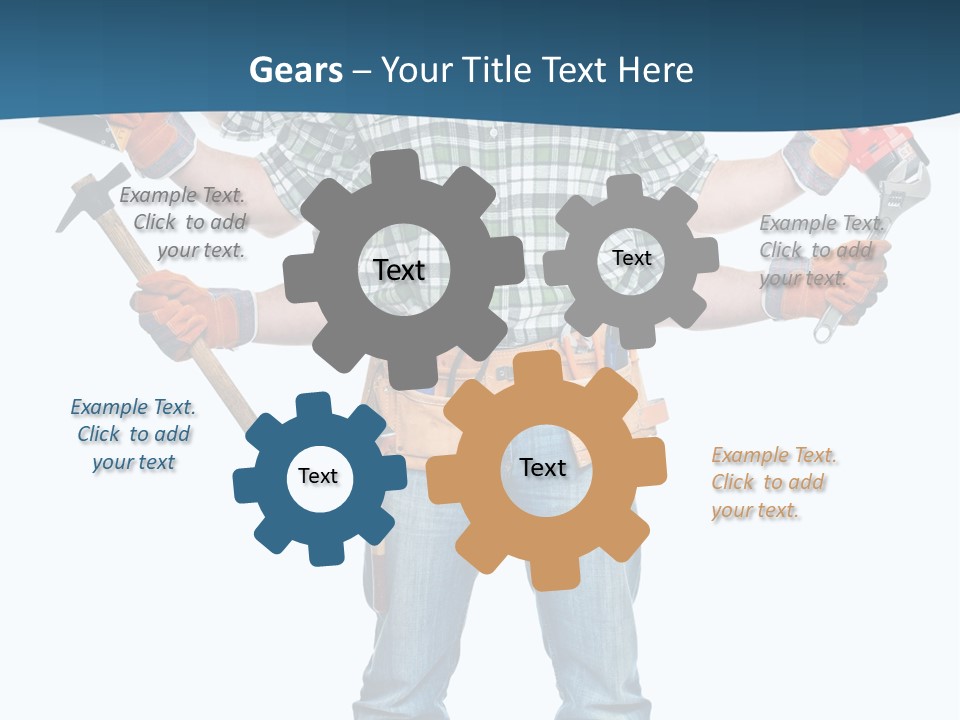 Blue Maintenance Fix PowerPoint Template