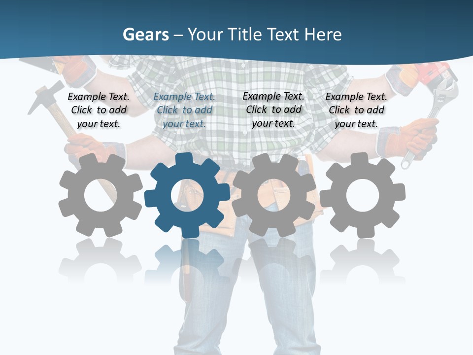 Blue Maintenance Fix PowerPoint Template