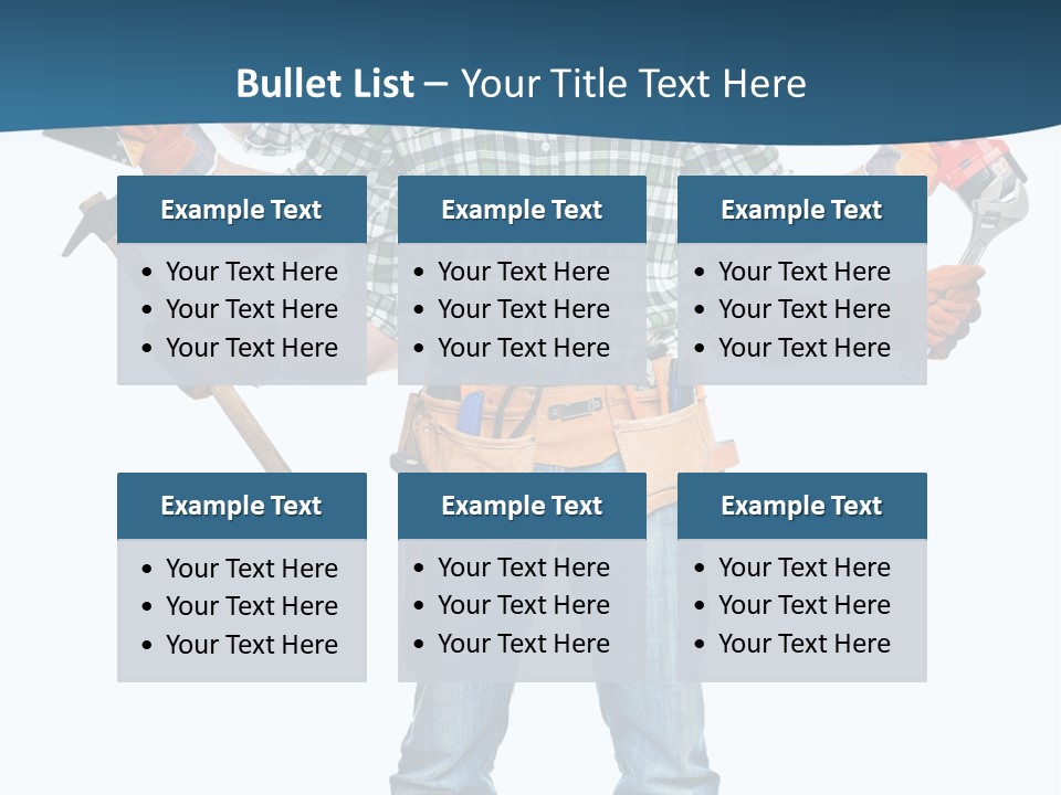 Blue Maintenance Fix PowerPoint Template