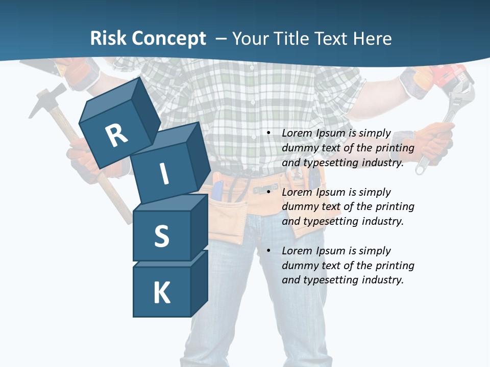 Blue Maintenance Fix PowerPoint Template