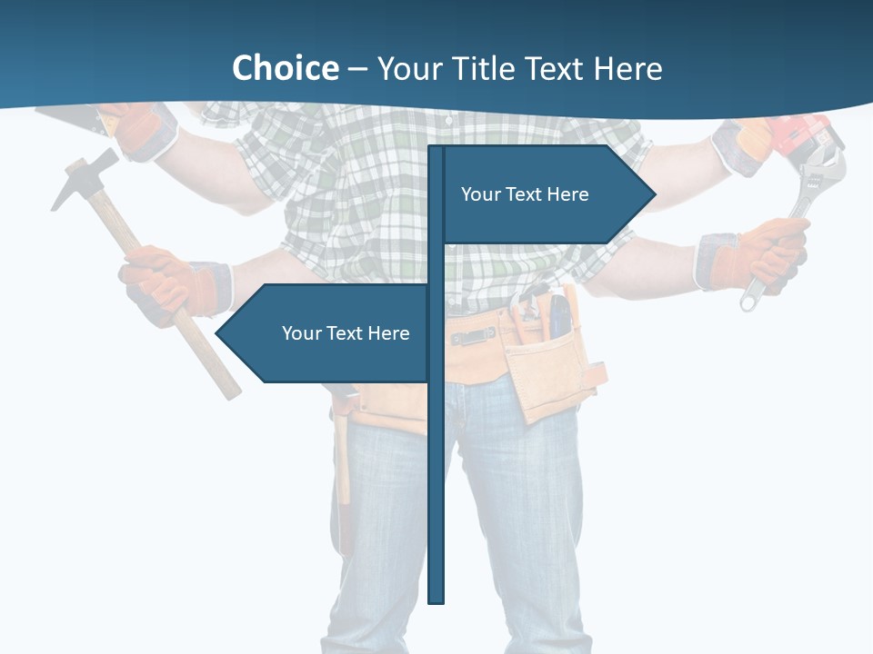 Blue Maintenance Fix PowerPoint Template