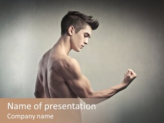 Fit Building Guy PowerPoint Template