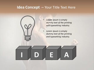 Fit Building Guy PowerPoint Template