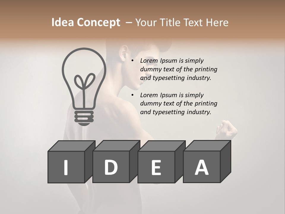 Fit Building Guy PowerPoint Template