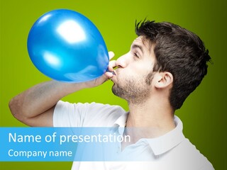 Blue Celebration Decoration PowerPoint Template