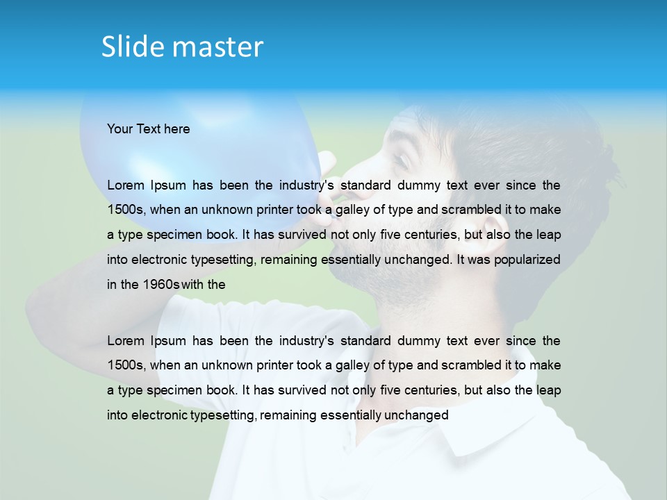 Blue Celebration Decoration PowerPoint Template