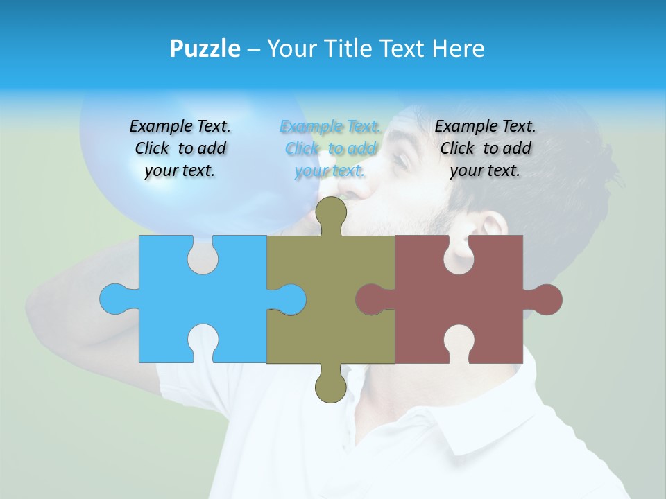 Blue Celebration Decoration PowerPoint Template