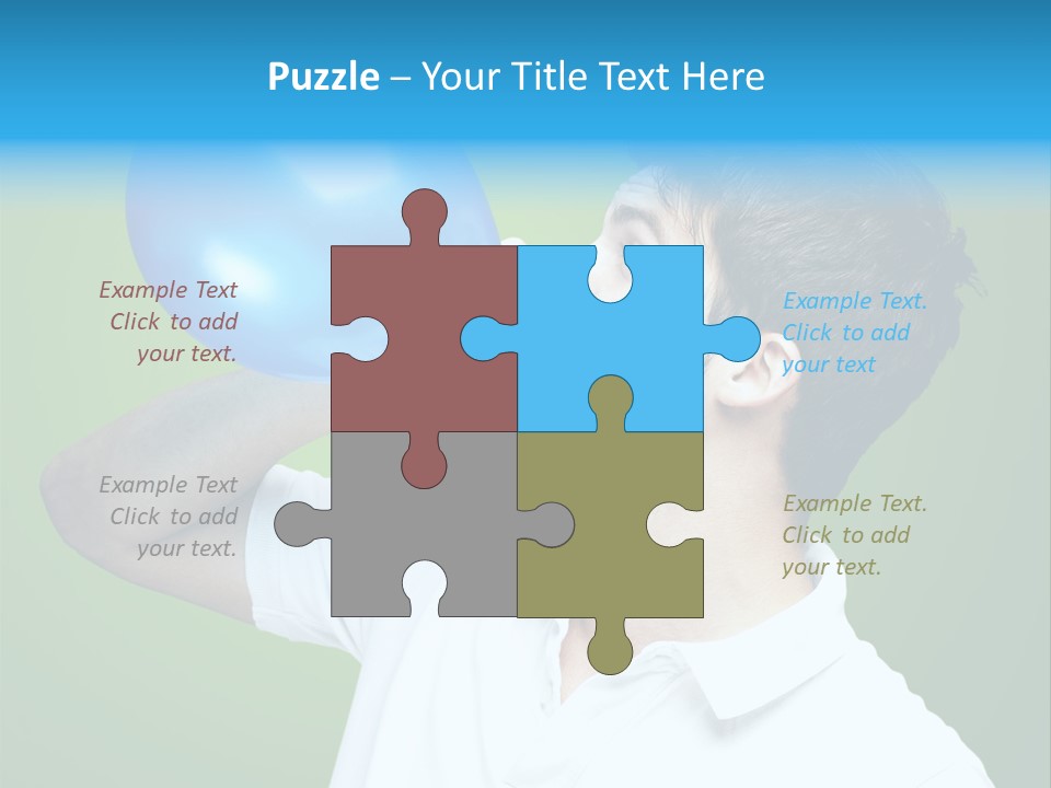 Blue Celebration Decoration PowerPoint Template