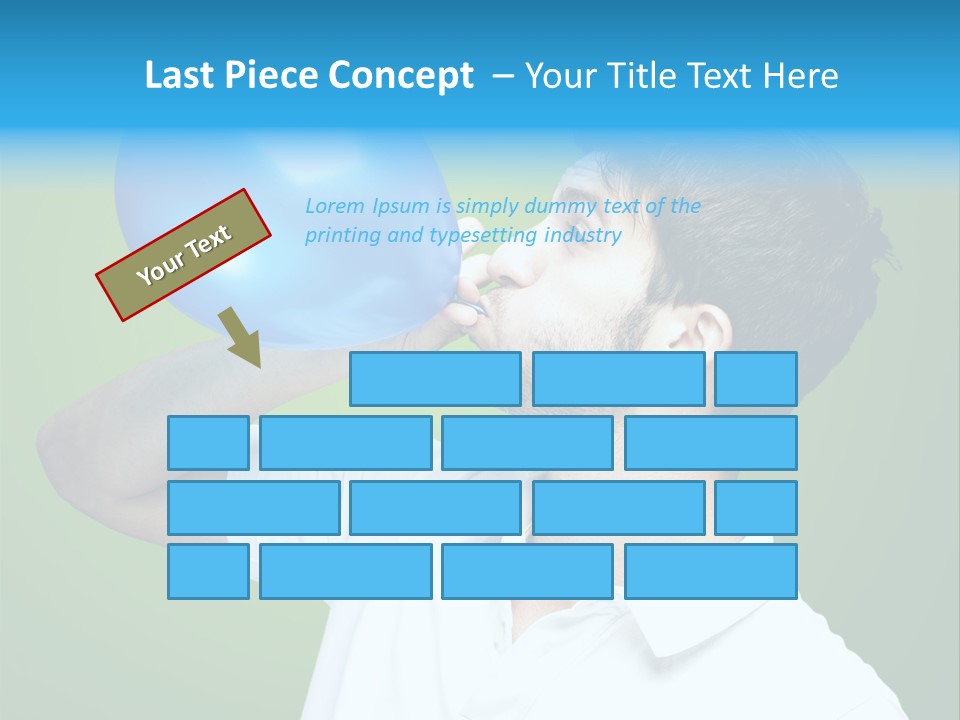 Blue Celebration Decoration PowerPoint Template