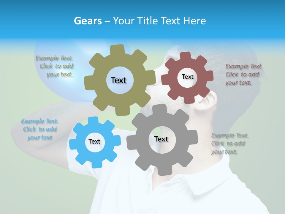 Blue Celebration Decoration PowerPoint Template