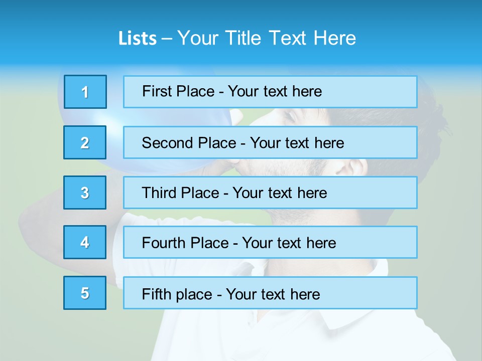 Blue Celebration Decoration PowerPoint Template