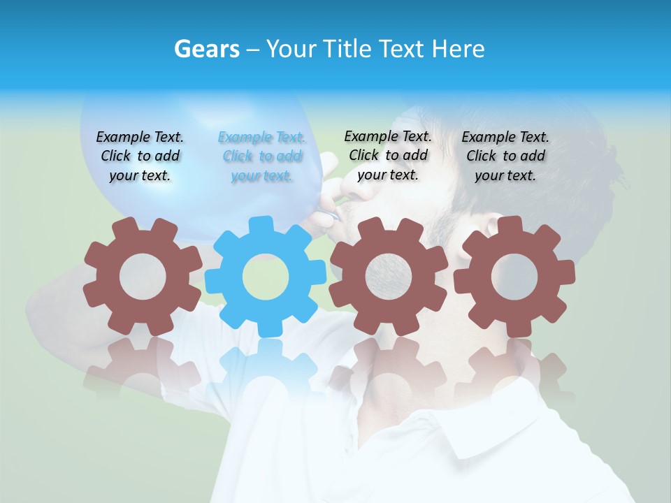 Blue Celebration Decoration PowerPoint Template