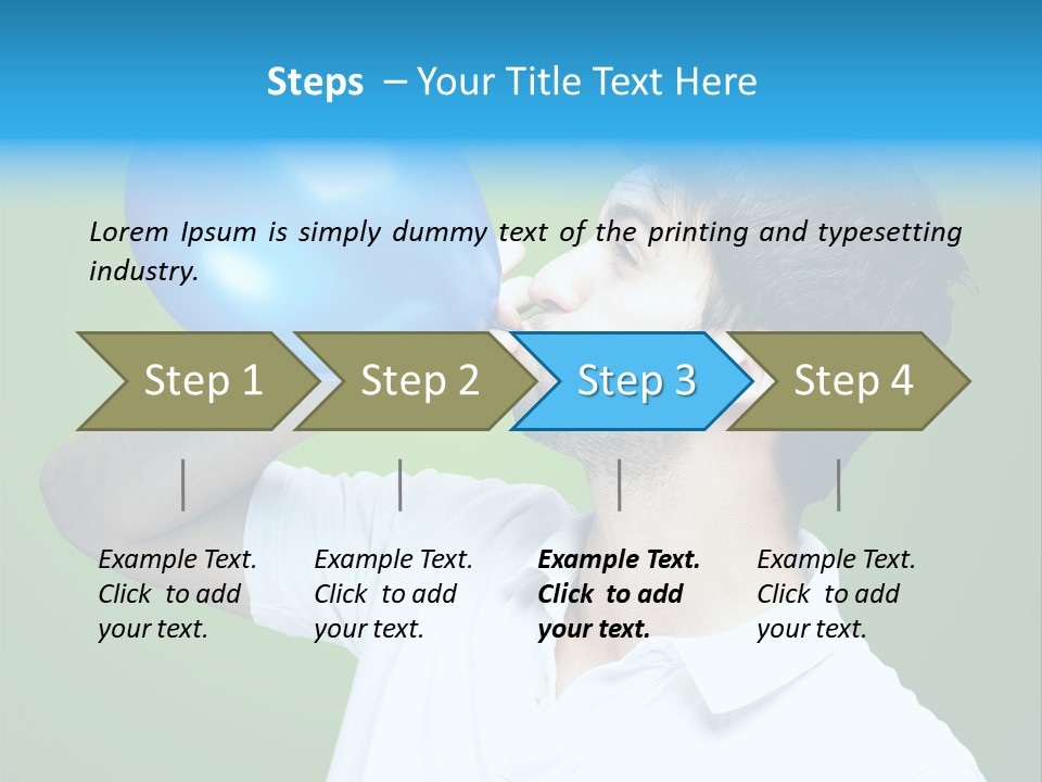 Blue Celebration Decoration PowerPoint Template