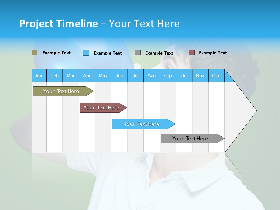 Blue Celebration Decoration PowerPoint Template