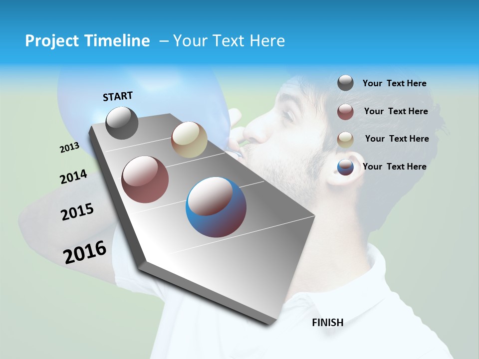 Blue Celebration Decoration PowerPoint Template