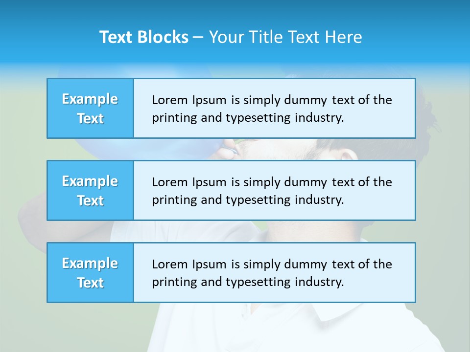 Blue Celebration Decoration PowerPoint Template