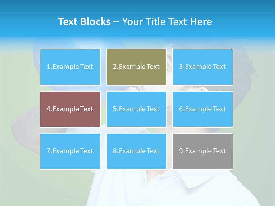 Blue Celebration Decoration PowerPoint Template