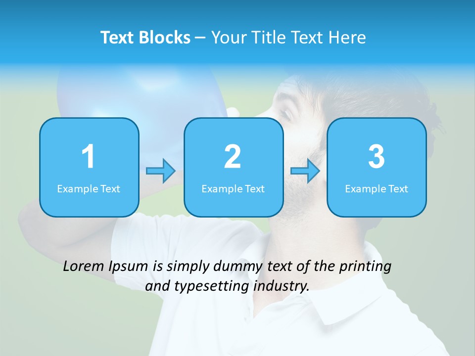 Blue Celebration Decoration PowerPoint Template