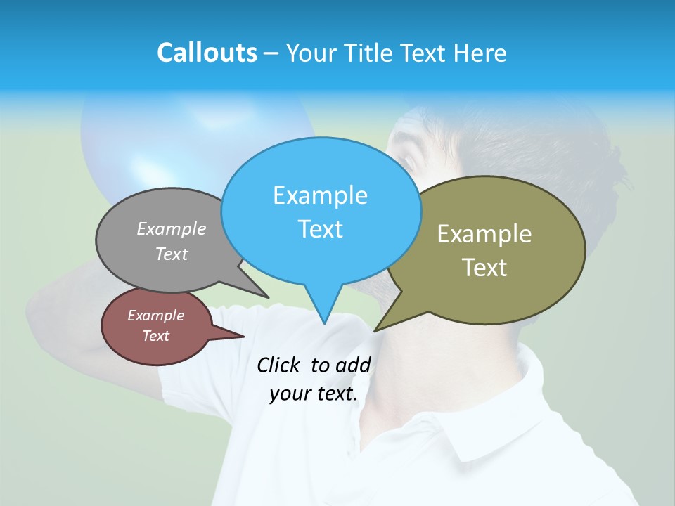 Blue Celebration Decoration PowerPoint Template