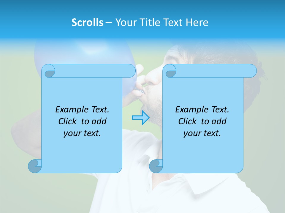 Blue Celebration Decoration PowerPoint Template