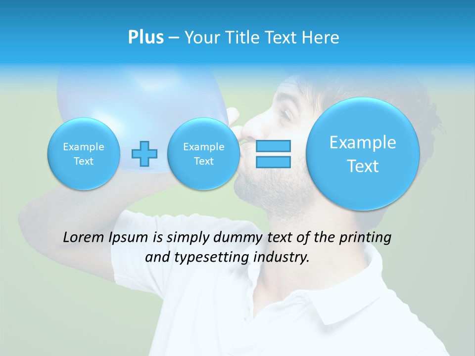 Blue Celebration Decoration PowerPoint Template