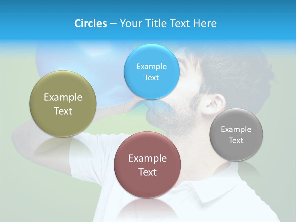 Blue Celebration Decoration PowerPoint Template