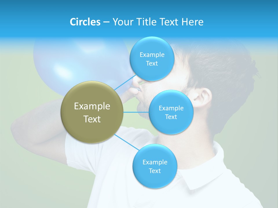 Blue Celebration Decoration PowerPoint Template