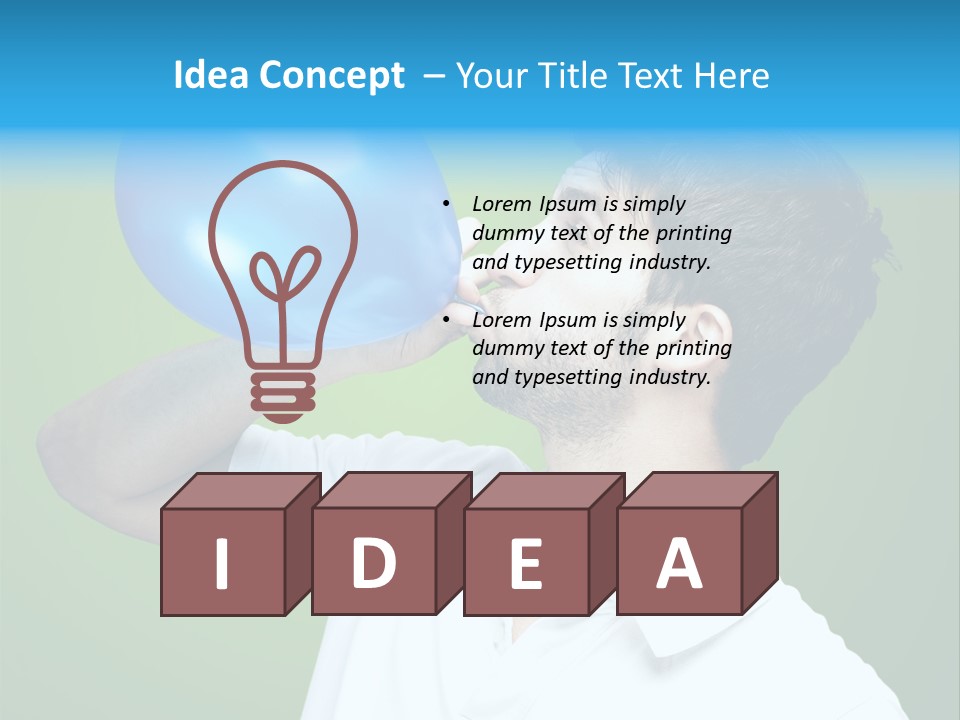 Blue Celebration Decoration PowerPoint Template