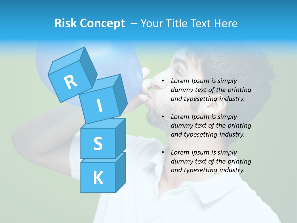 Blue Celebration Decoration PowerPoint Template