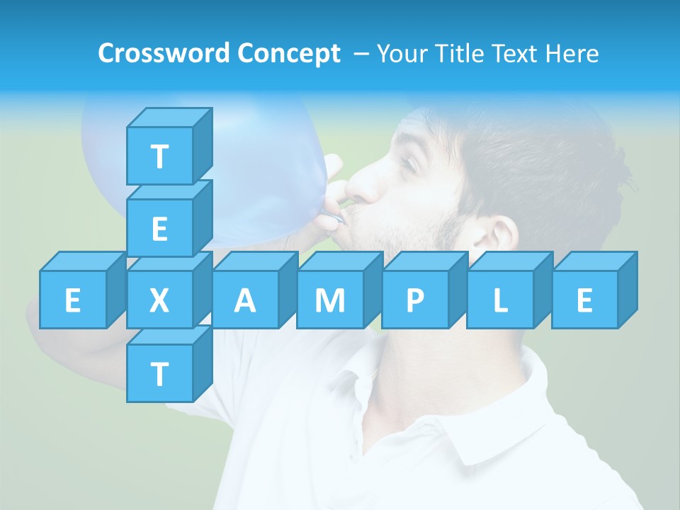 Blue Celebration Decoration PowerPoint Template