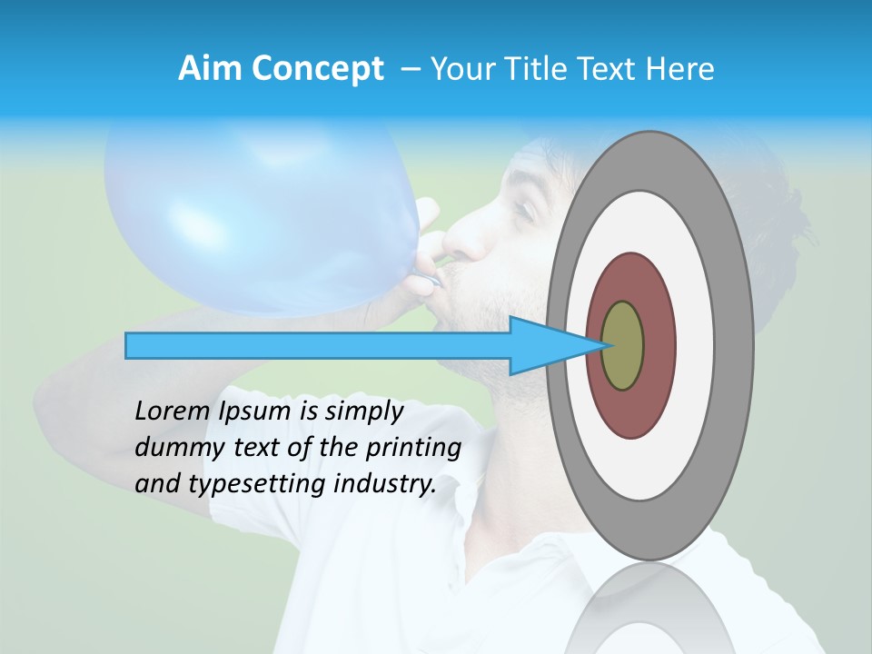 Blue Celebration Decoration PowerPoint Template